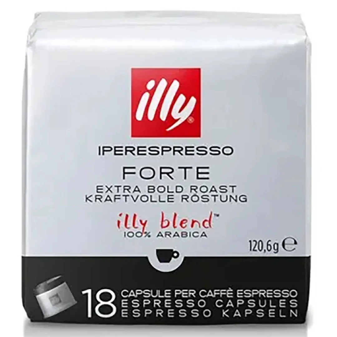 Cafea Illy Forte, 18 capsule compatibile cu Original Illy Iperespresso - 