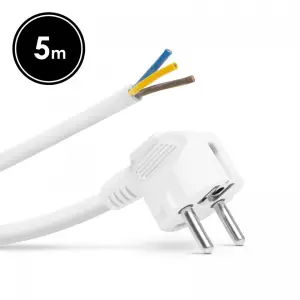 Cablu de rețea montabil, de 5 metri - 3 x 1,5 mm² - alb - 