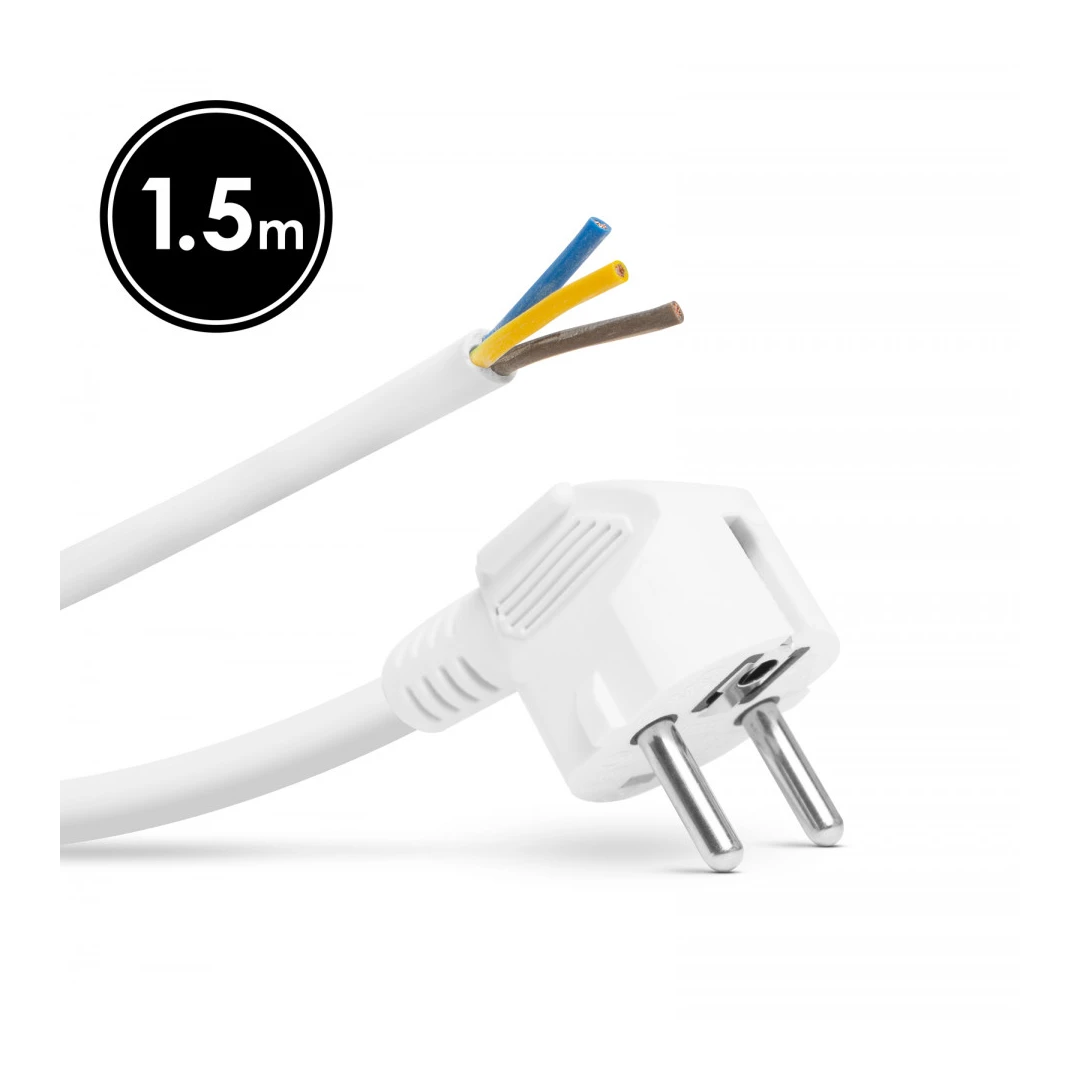 Cablu de rețea montabil, de 1,5 metri - 3 x 1,5 mm² - alb - 