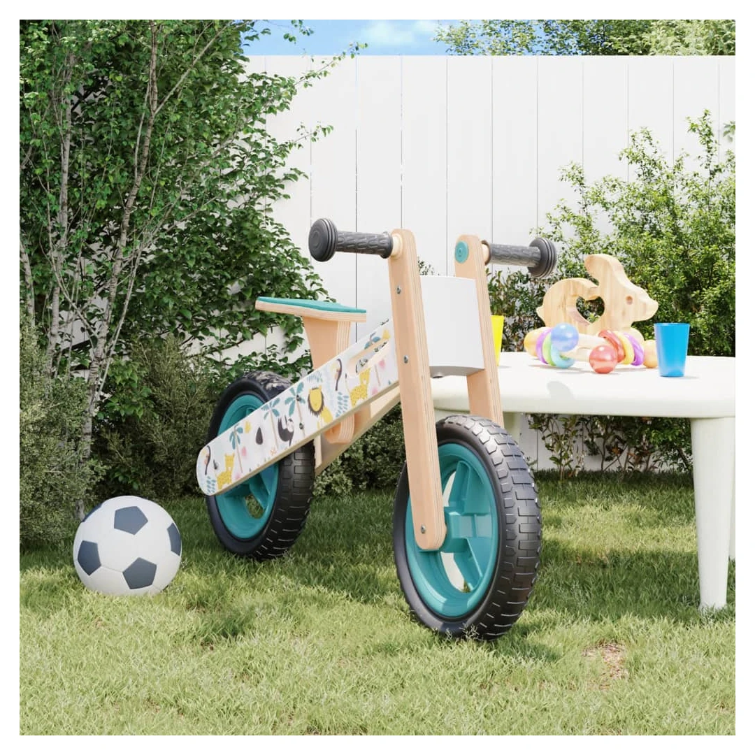 Bicicletă de echilibru pentru copii, imprimeu și albastru - Această bicicletă de echilibru oferă copiilor o modalitate excelentă de a învăța echilibrul, coordonarea și direcția. Funcții reglabile: Șezutul bicic...