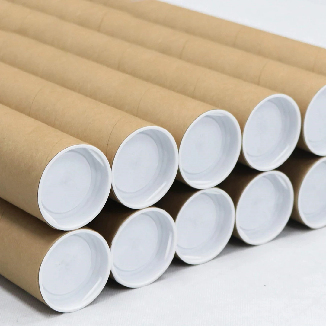 Tub din carton pentru protectie la transport folii si printuri, lungime 130 cm, diametru Ø76mm, grosime perete 4mm - 