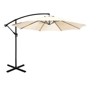 Umbrela de soare suspendata, diametru 2,7 m, Crem - Cumpara acum Umbrela de soare suspendata, diametru 2,7 m, Crem!
