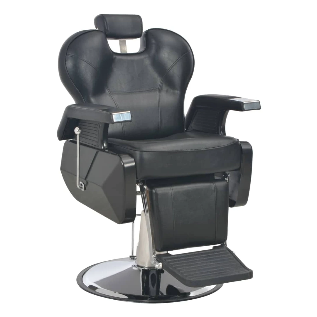 Scaun frizer, negru, 72 x 68 x 98 cm, piele ecologică - Oferiți clienților o experiență minunată cu acest scaun de frizerie. Este ideal pentru coafură, bărbierit, îngrijire facială etc., în saloane de înfru...