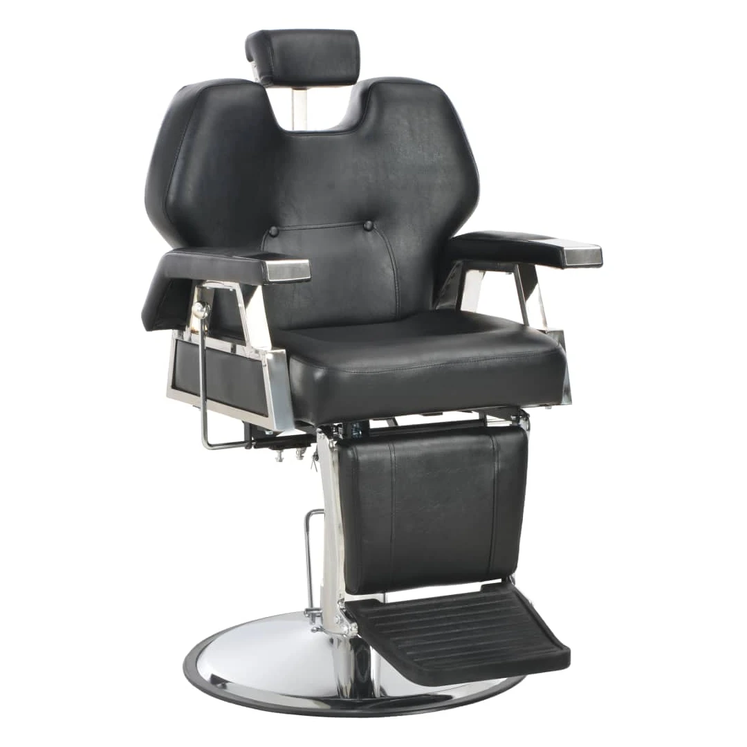 Scaun frizer, negru, 72 x 68 x 98 cm, piele ecologică - Oferiți clienților o experiență minunată cu acest scaun de frizerie. Este ideal pentru coafură, bărbierit, îngrijire facială etc., în saloane de înfru...