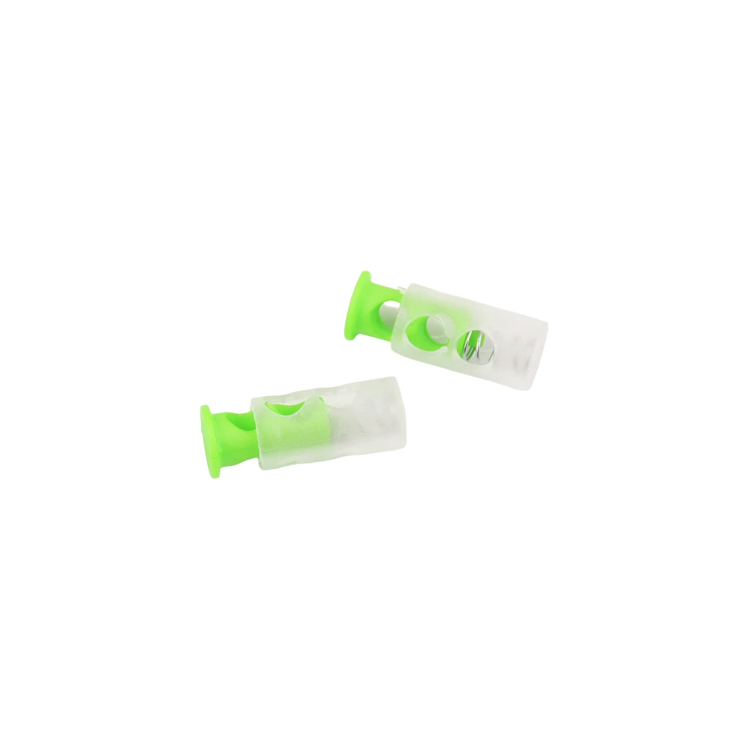 Set 2 opritori pentru elastic sau snur 9 x 24 mm Verde neon - 