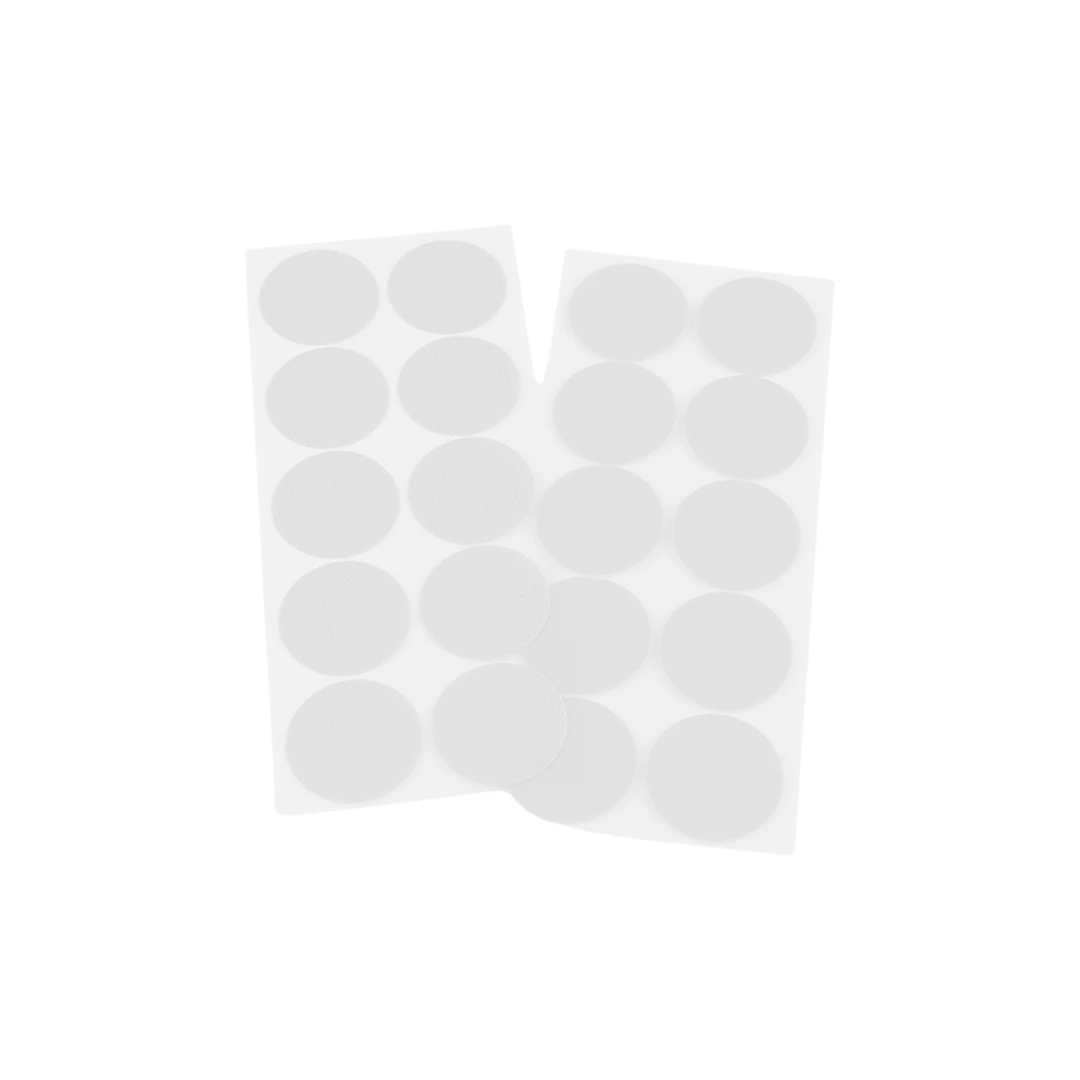 Set complet 10 buline arici autoadezive Crisalida, puf si scai, 35 mm, Alb - 