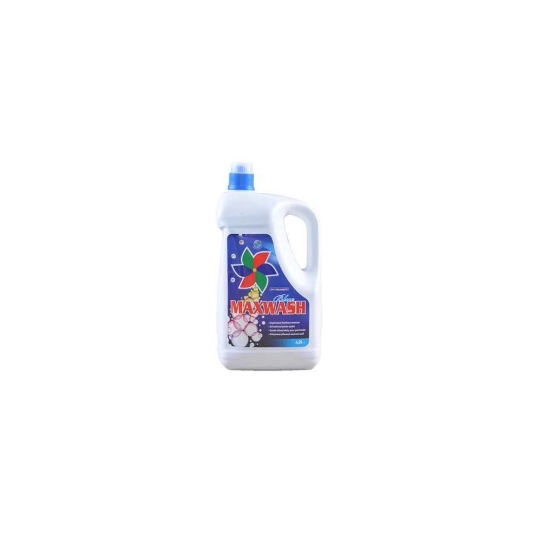 Detergent lichid, MaxWash Blue, pentru rufe culor si albe, 4.9 Litri - 