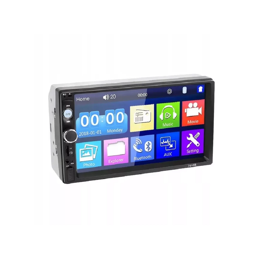 Navigatie GPS auto cu ecran LCD, ecran de 7" si camera spate, 7010B, Gonga® Negru - 