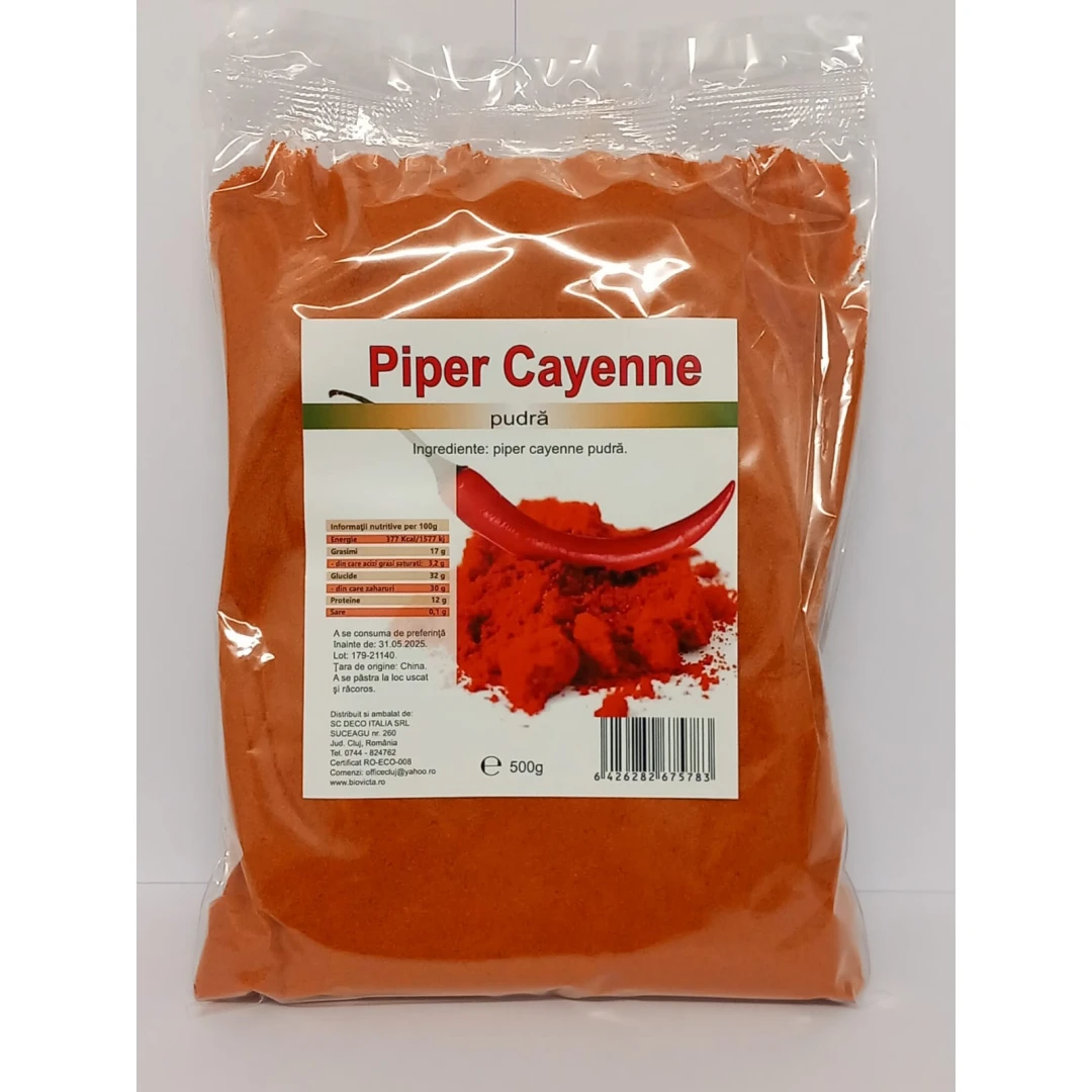 Piper Cayenne pudra, 500g - 