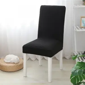 Husa universala pentru scaune clasice, model CATIFEA, culoare NEGRU - 