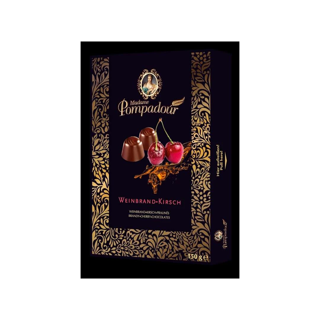 Praline de ciocolata umplute cu alcool si cirese Madame Pompadour 150g - 