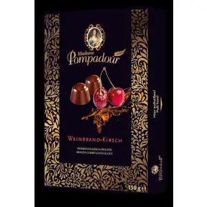 Praline de ciocolata umplute cu alcool si cirese Madame Pompadour 150g - 