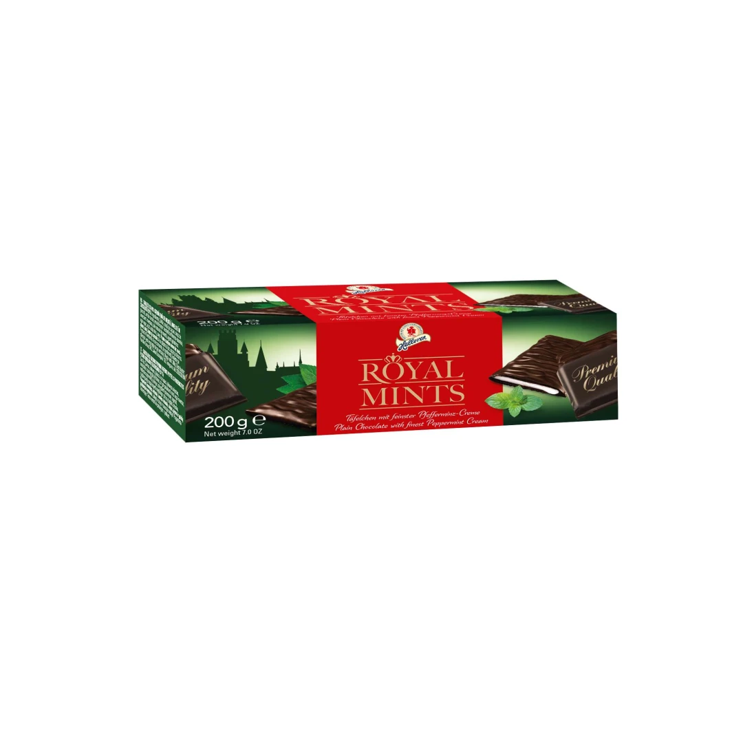 Tablete de ciocolata cu crema fina de menta Royal Mints Bohme 200g - 