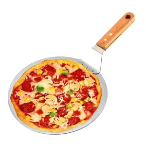 Spatula pentru pizza, aluat, produse de patiserie, Diametru 30 cm, Argintiu - Otel inoxidabil - 