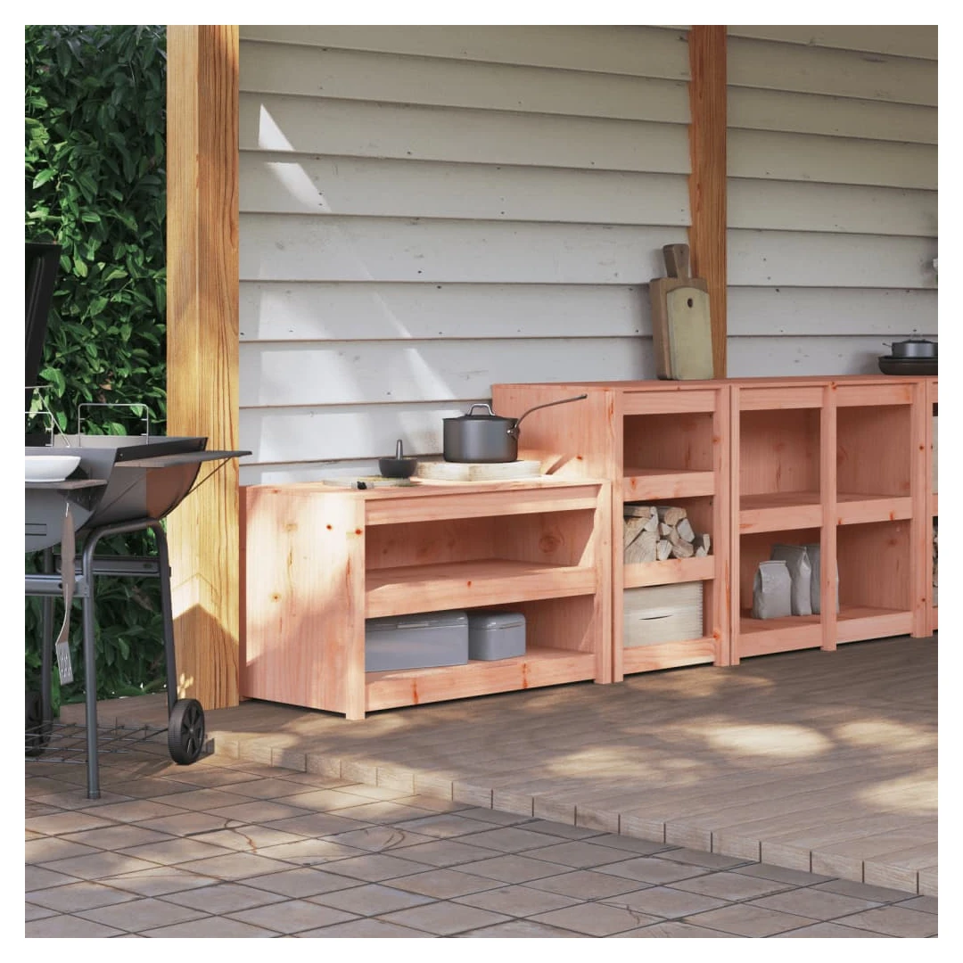 Dulapuri de bucătărie de exterior, 2 buc., lemn masiv douglas - Creați o bucătărie în aer liber cu acest dulap de bucătărie de exterior, din lemn, conform dorințelor dvs. și bucurați-vă de confort în grădină. Lemn...