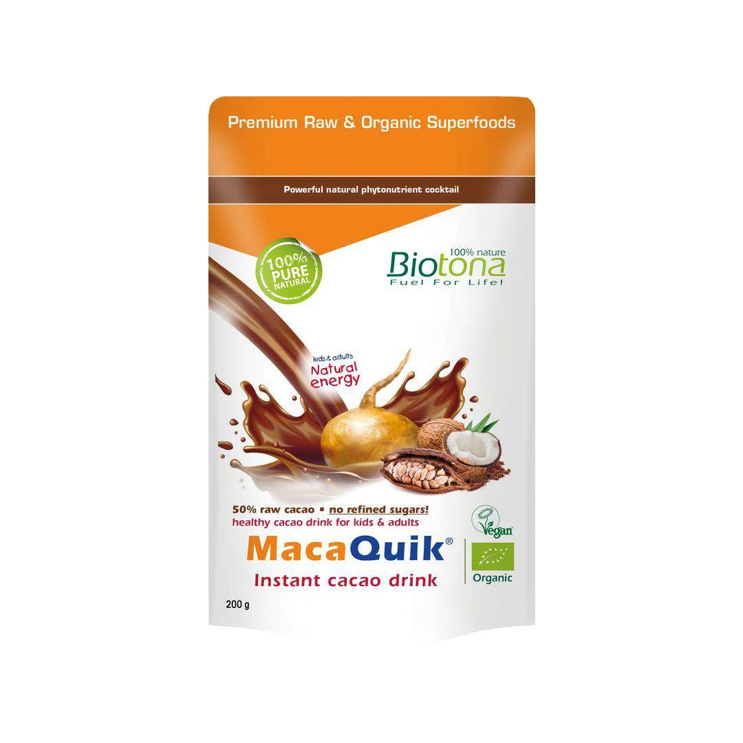 Suplimnet Biotone Macaquik,  Instant Cacao,  Biotona  200 gr - 