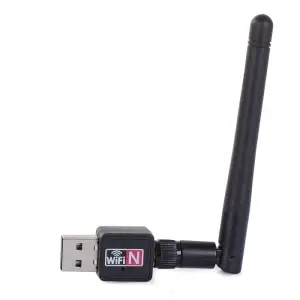 Antena WiFi N - Adaptor WiFi retea wireless, USB 2.0, 2.4 GHz, pana la 600Mbps - Negru - 