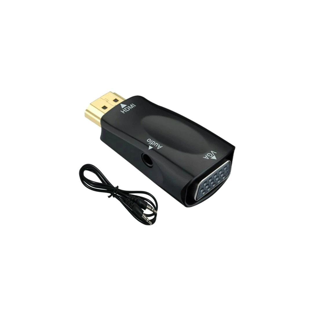 Adaptor HDMI la VGA, compatibil cu smartphone si tablete - Negru - 