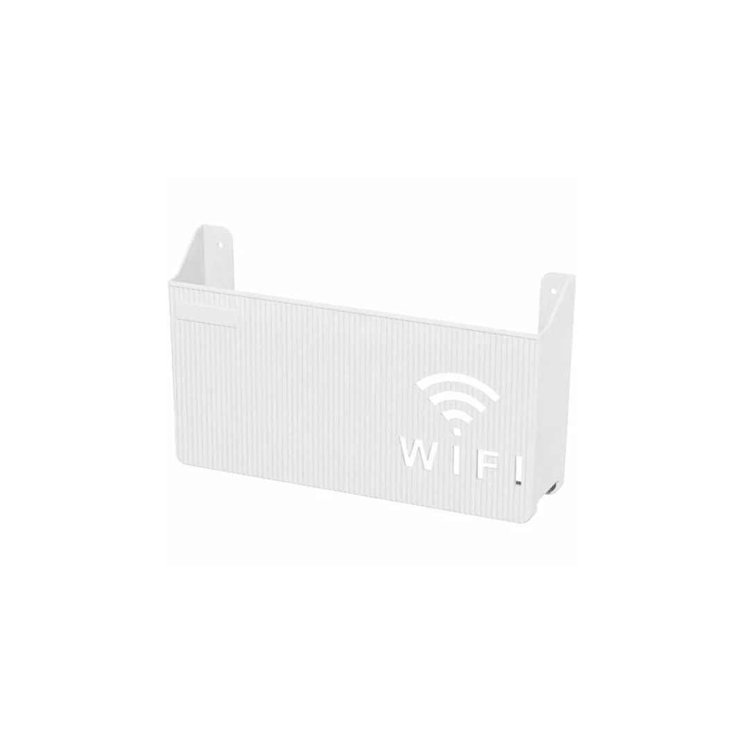 Suport pentru router Wi-fi, Constructie solida din plastic, Alb - Alb - 