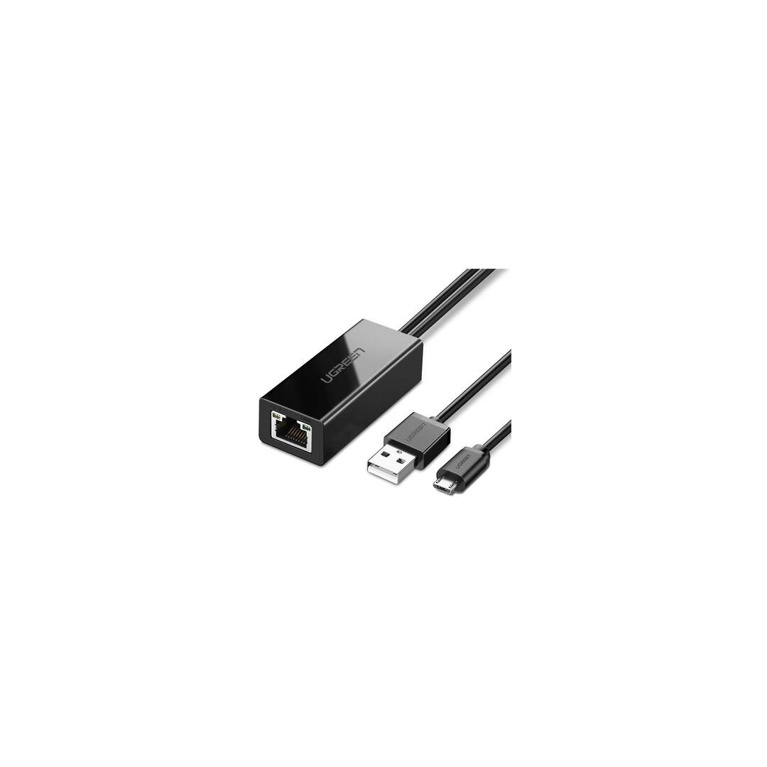 Adaptorul extern Ugreen Micro USB 100Mbps pentru Chromecast 1m, negru 30985 - 