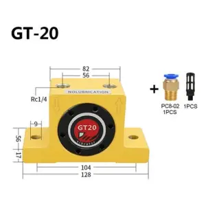 Vibrator pneumatic oscilant tip bilă GT20 oscilare 17000 VPM vibrare 2170 N CH119 - 