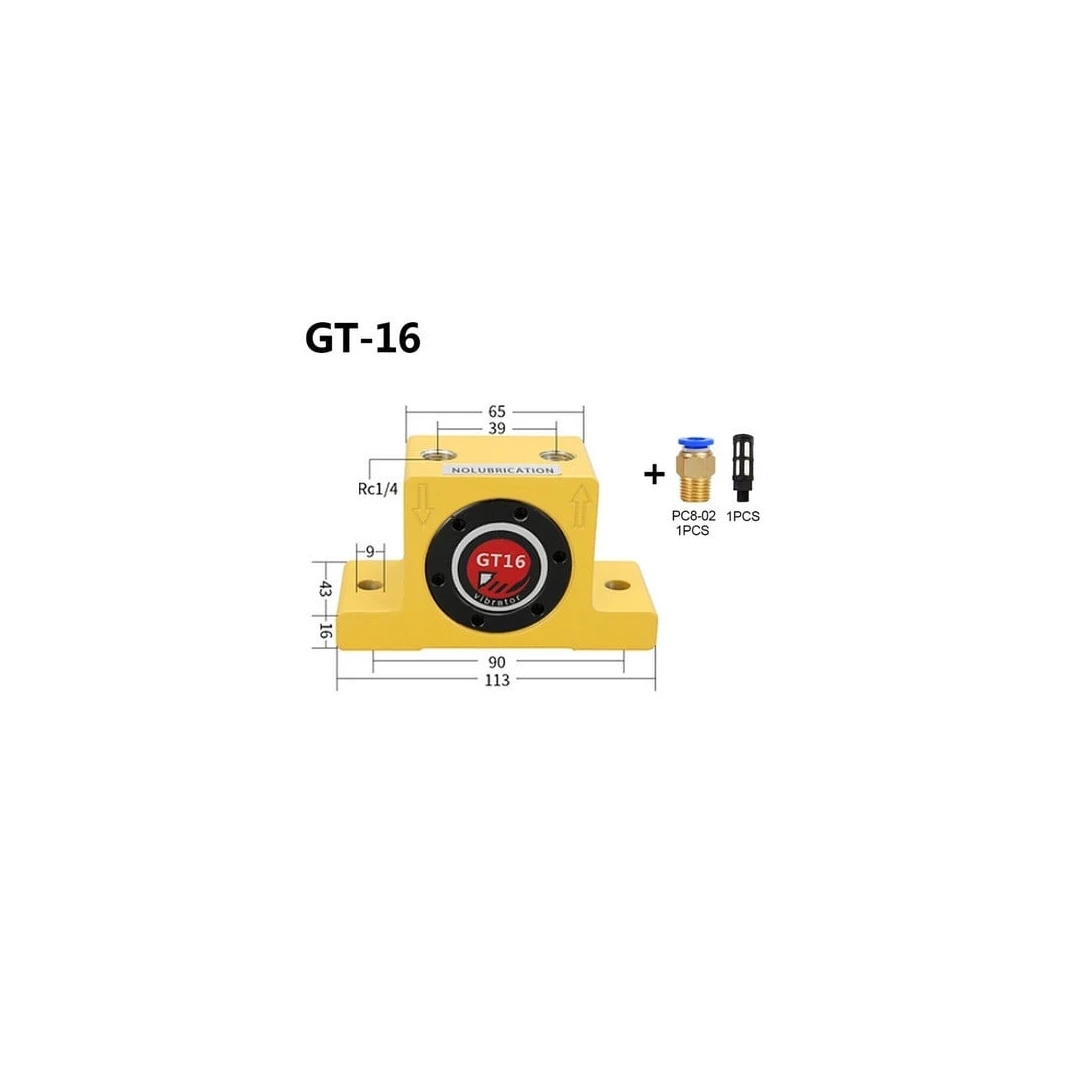 Vibrator pneumatic oscilant tip bilă GT16 oscilare 17000 VPM vibrare 1220 N CH121 - 