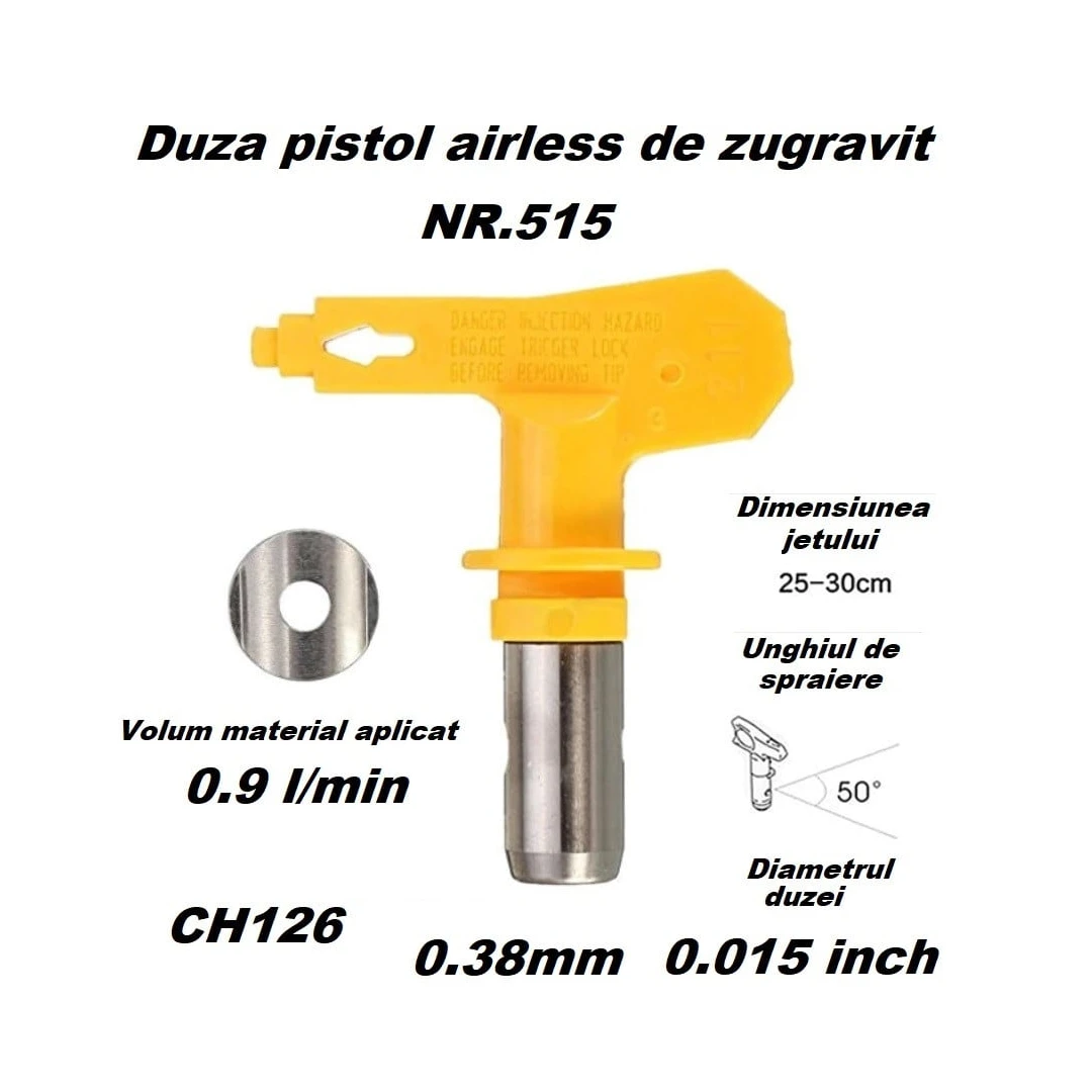 Duza NR.515 pentru pistol airless de zugravit 0.38mm CH126 - 
