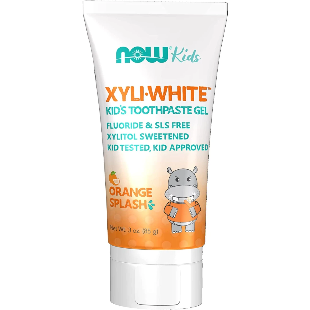 Pasta de dinti Now Solutions, Xyliwhite™ Kids Toothpaste Gel, Orange Splash Flavour, Kid Approved! , 85 grame - 