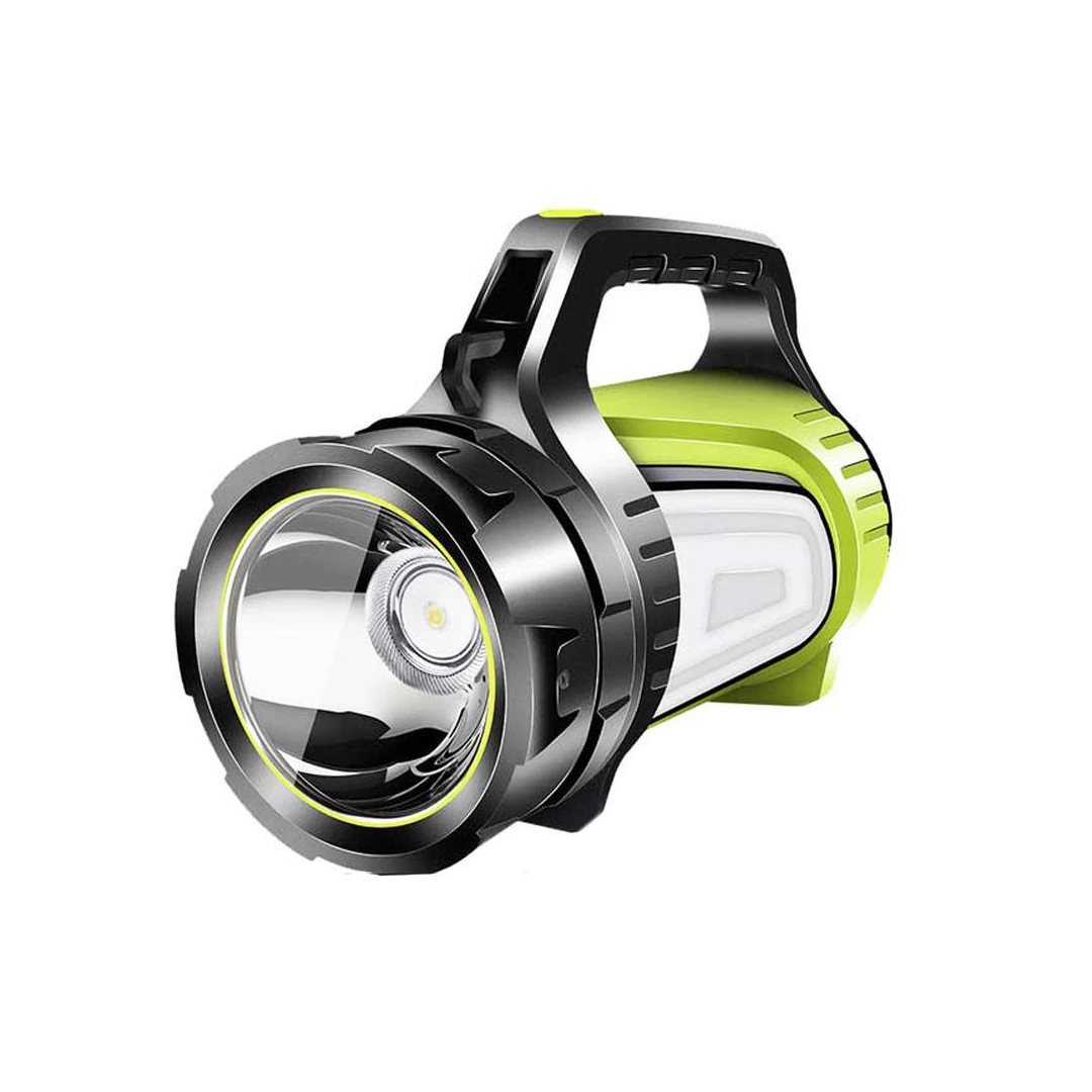 Lanterna LED, Incarcare USB, Rezistenta la apa, 2000Lm, 4500mAh - Verde/Negru - 