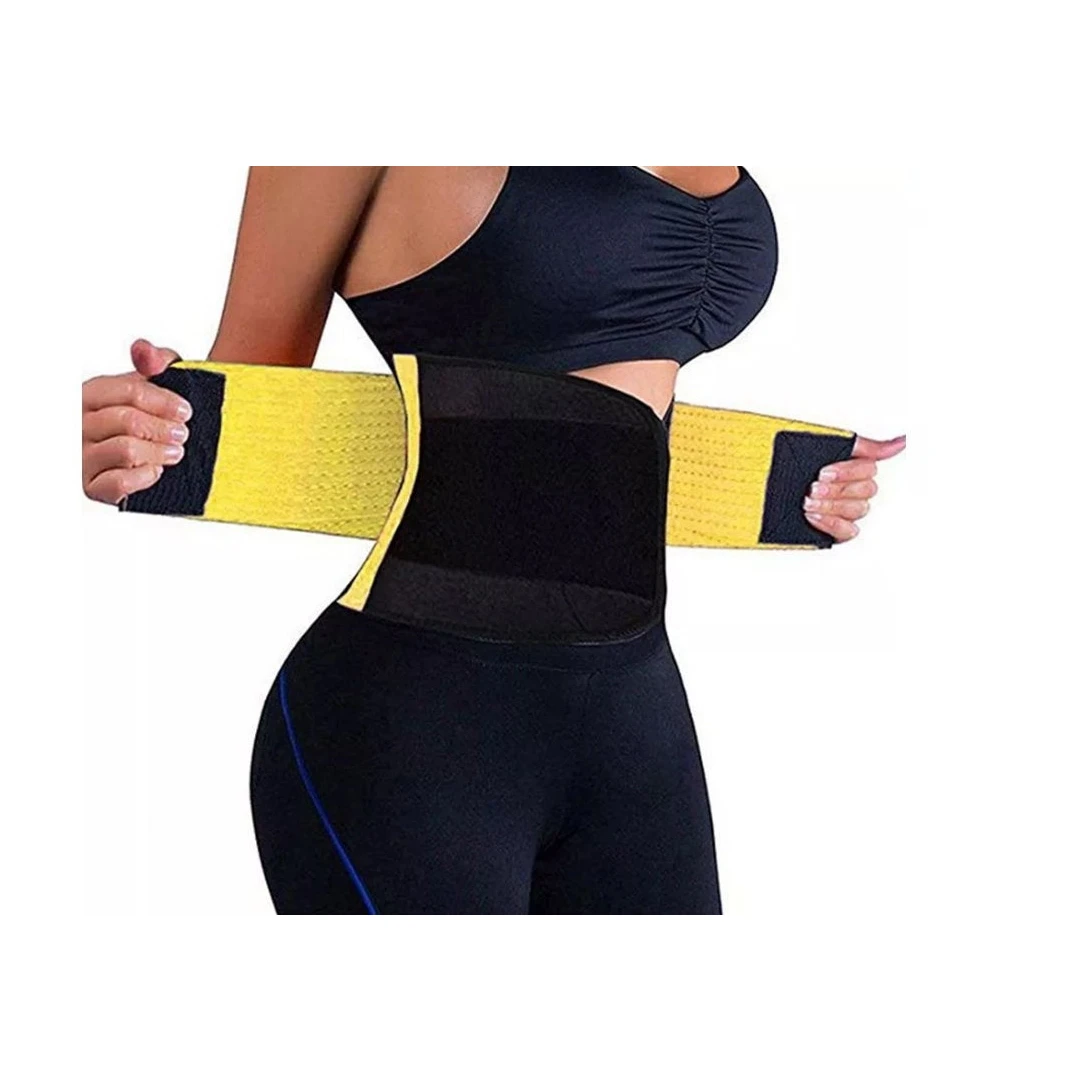 Centura modelatoare abdominala din neopren, pentru Fitness, Galben - M - 