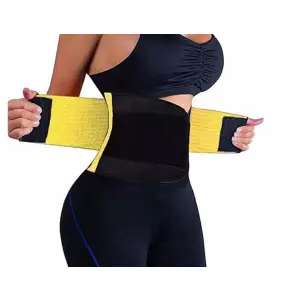 Centura modelatoare abdominala din neopren, pentru Fitness, Galben - M - 