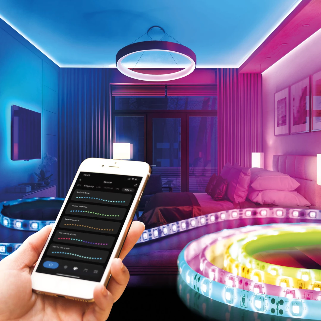 Banda LED inteligenta RGB SMD - 30 LED-uri / m - 2 x 5 m / pachet - 