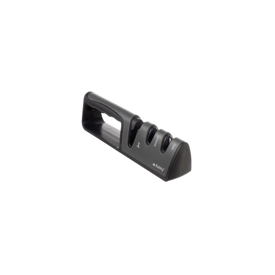 Dispozitiv manual de ascutit cutite si foarfece, Negru - 205 x 43 x 53 mm - 