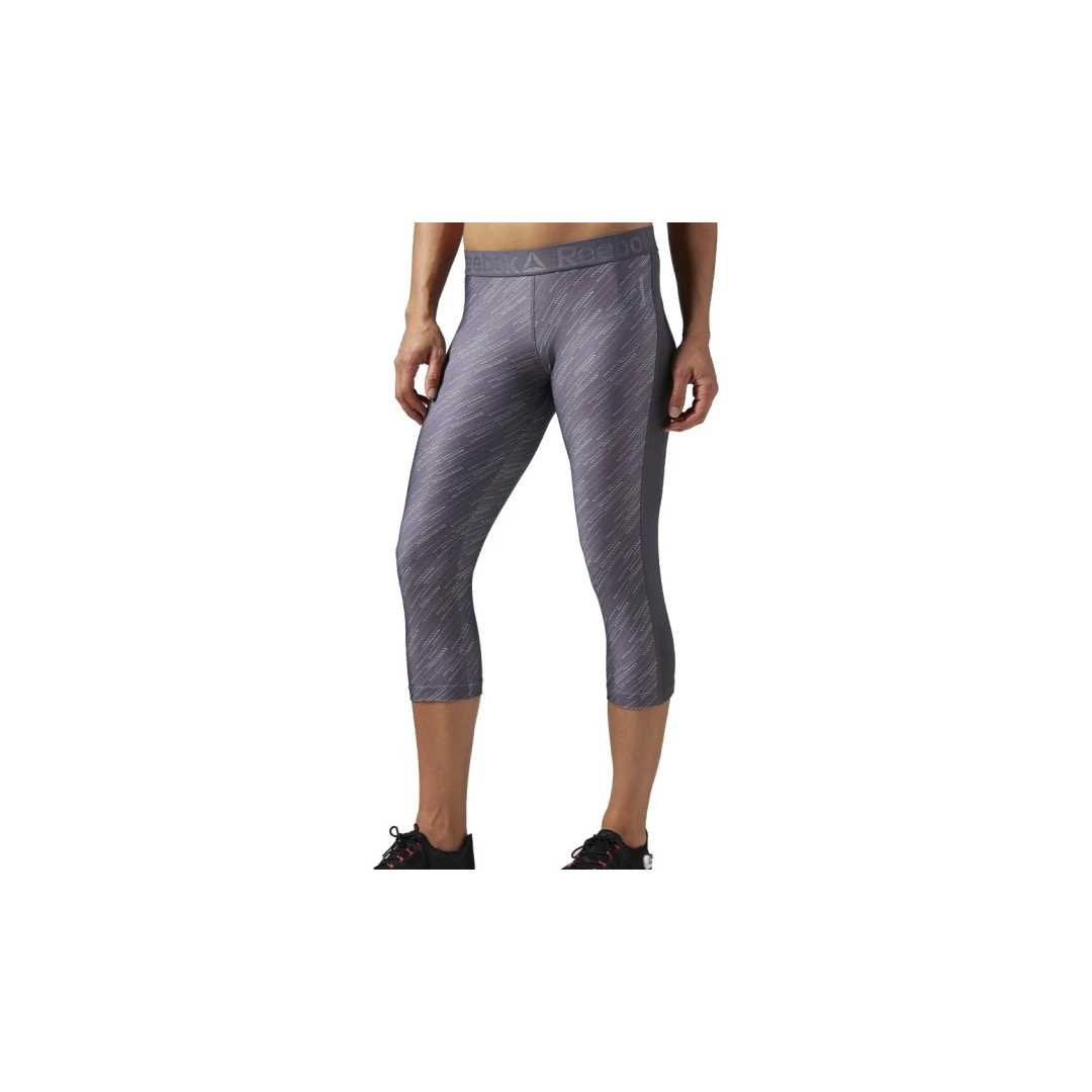 Pantaloni Reebok Workout Ready Printed Capri 3/4 pentru femei, XS - 