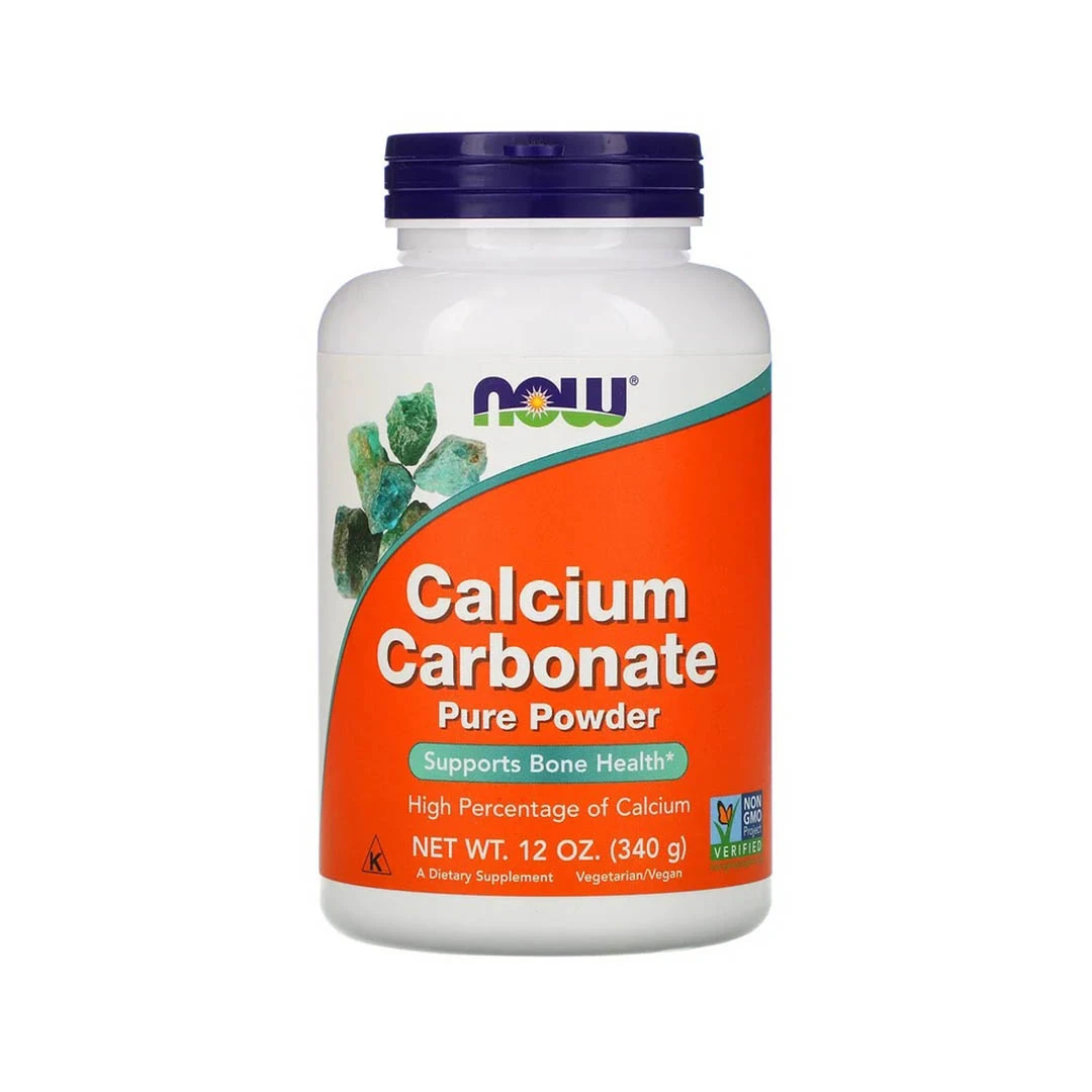 Calcium Carbonate Powder, Now Foods, 340g - 