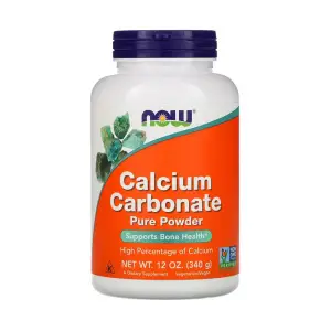 Calcium Carbonate Powder, Now Foods, 340g - 
