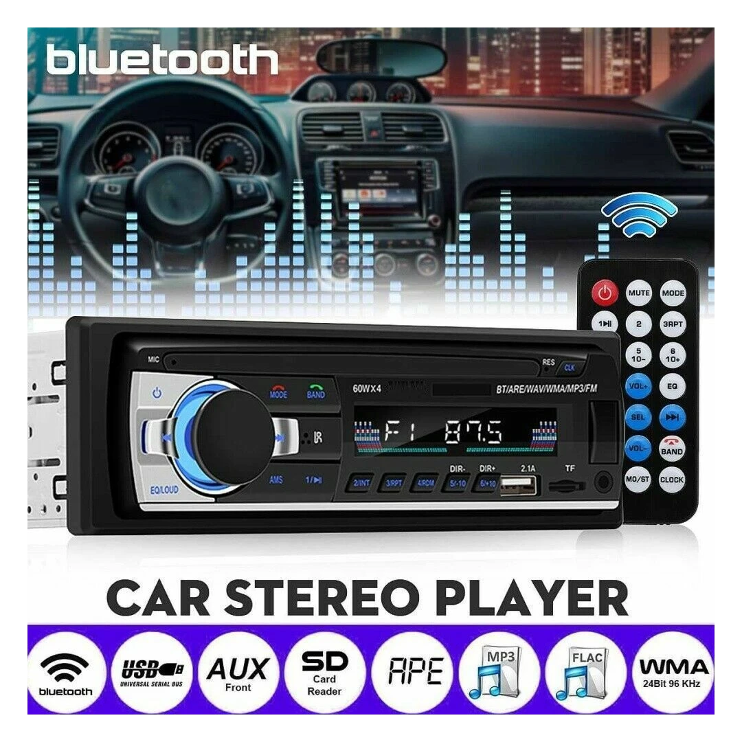 Player Auto, 4 x 60W cu  Bluetooth, Telefon, Radio, MP3, AUX, Card MicroSD, Telecomanda - 