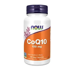 Supliment Alimentar Now Foods, CoQ10 (Coenzima Q10), 100 mg, cu paducel, 90 de tablete vegane, testat in laborator, fara gluten, fara soia, vegetarian, fara OMG - 