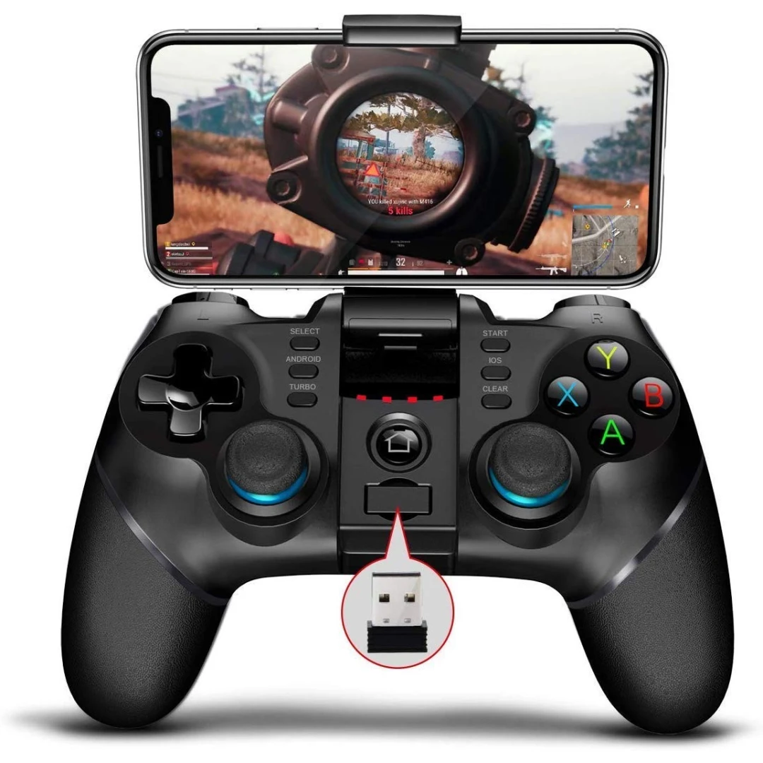 Gamepad bluetooth 4-6 inch, controller pubg fortnite, ios, android, pc, turbo, ipega - 