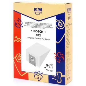 Sac aspirator pentru Bosch/Siemens typ E,D,G, hartie, 5 saci + 1 filtru, K&M - 