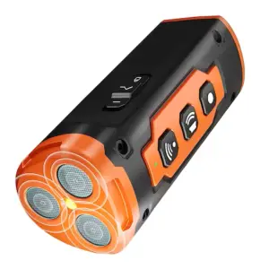 Dispozitiv portabil profesional ultrasunete Custom impotriva cainilor agresivi, functie dresaj, lanterna, 11 cm, Portocaliu/Negru - 