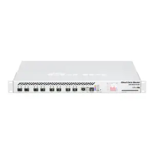 Cloud Core Router, 8 x SFP+, 1 x Gigabit, RouterOS L6, 1U - MikroTik CCR1072-1G-8S+ - 