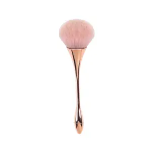 Pensula machiaj profesional, calitate extra, Flazea, Make-up profesional aplicare fond de ten pudra, 17 cm, rose gold - 