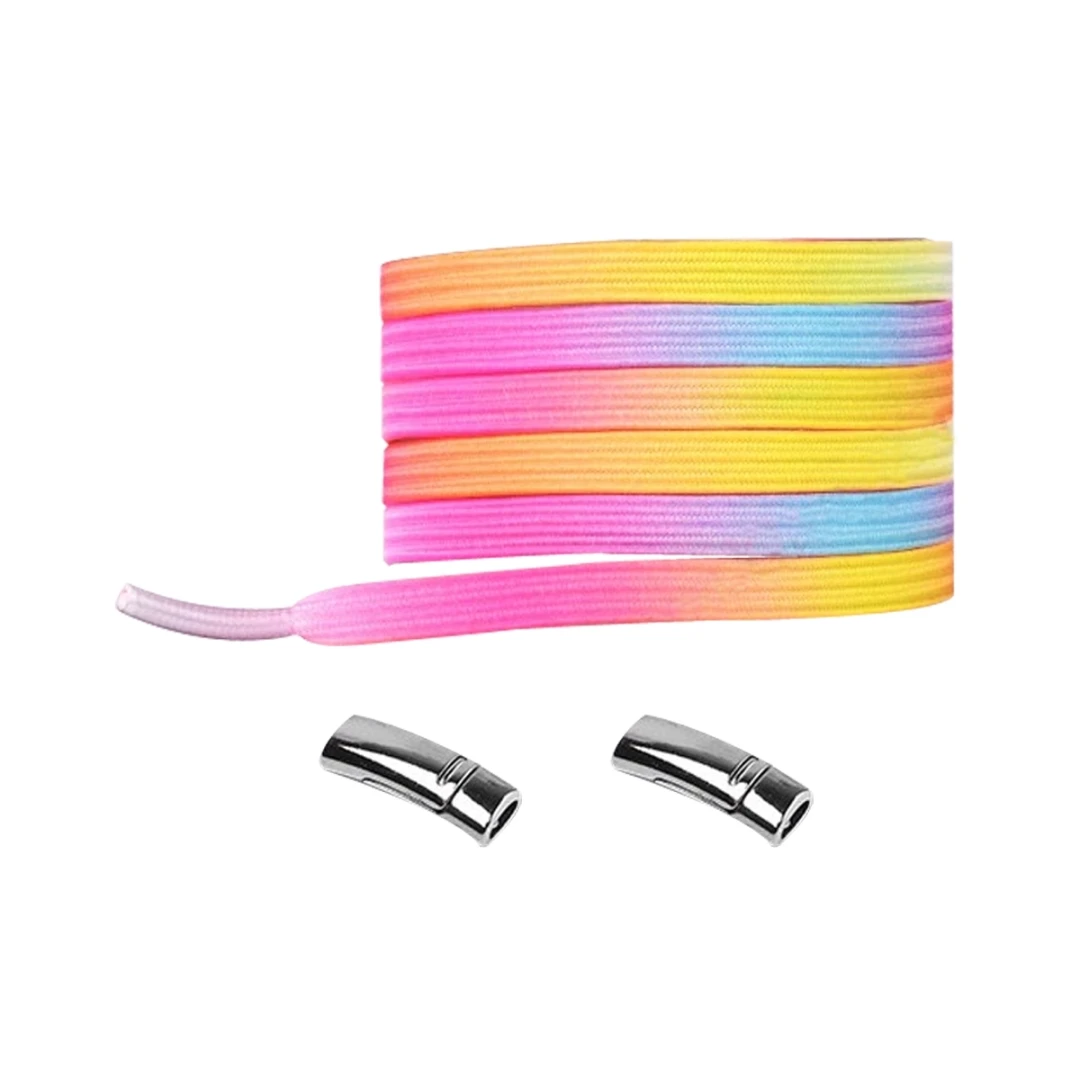 Sireturi magnetice, Envisage, pentru incaltaminte sport, prindere cu magnet, pink rainbow, multicolor, 100 cm - 