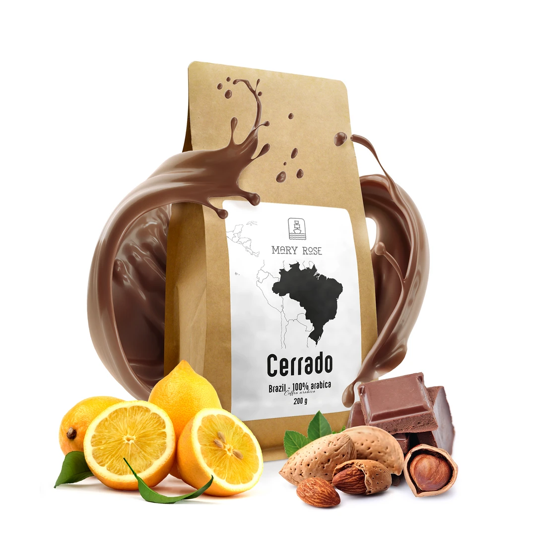 Mary Rose - cafea integrală boabe Brazilia Cerrado premium 200g - 