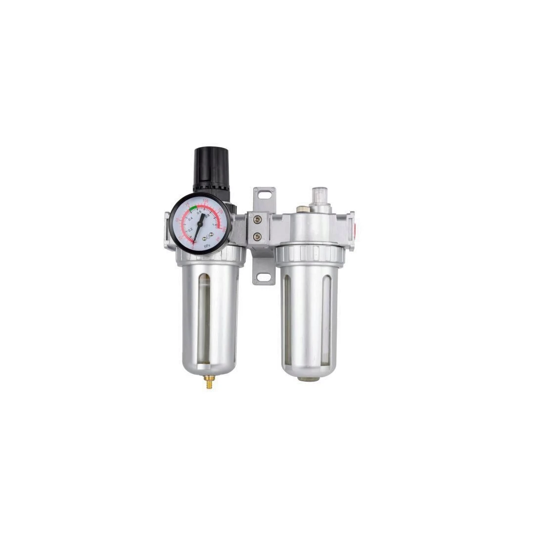 Regulator de aer cu filtru si lubrifiere Geko G01179, cu 2 elemente, 10 bar - 