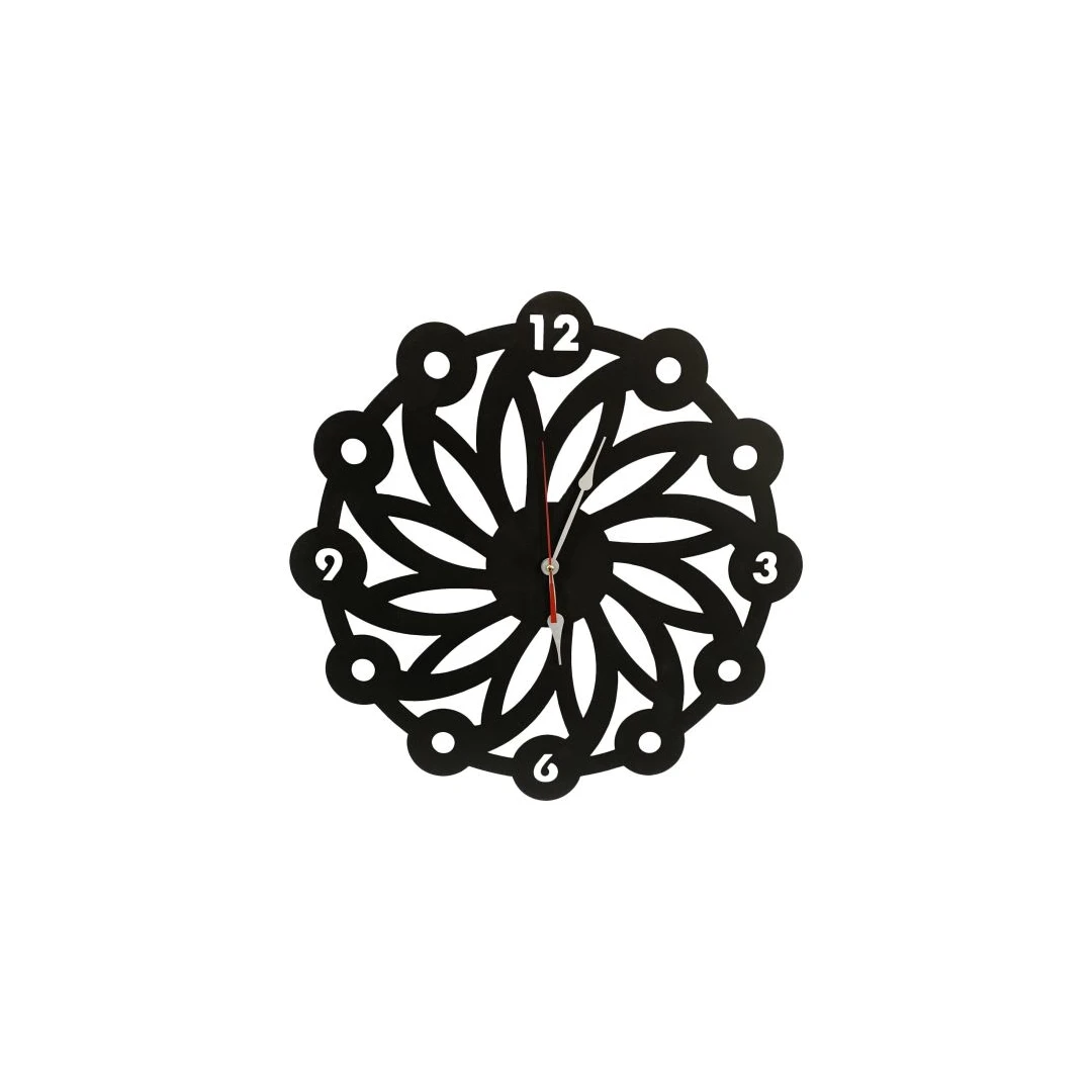 Ceas de perete metalic Krodesign Daisy, diametru 50 cm, negru - 