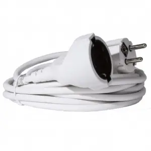 Cablu prelungitor cu cupla Home  NV 2-10/W, lungime 10 m, alb - 
