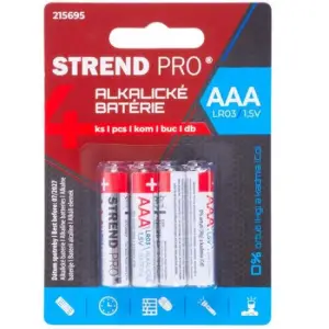 Set 4 baterii alcaline Strend Pro, LR03, AAA, 1.5 V - 