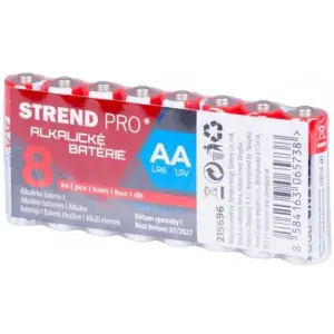 Set 8 baterii alcaline Strend Pro, LR6, AA, 1.5 V - 